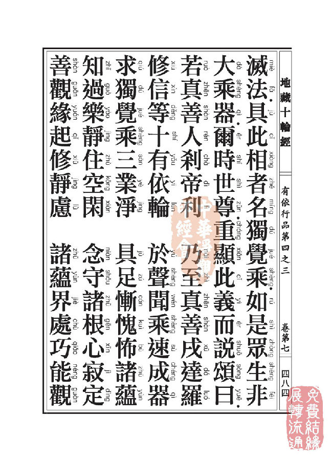 地藏十轮经:有依行品第四之三 地藏十轮经:有依行品第四之三