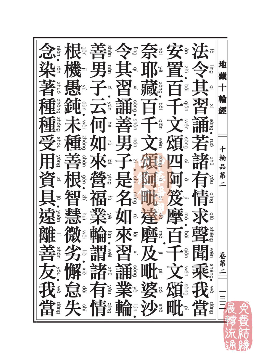 地藏十轮经:十轮品第二 地藏十轮经:十轮品第二