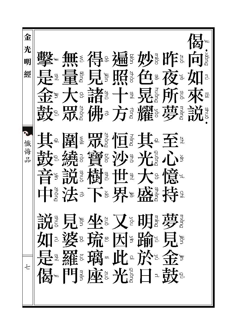 「金光明经」《金光明经》忏悔品 「金光明经」《金光明经》忏悔品