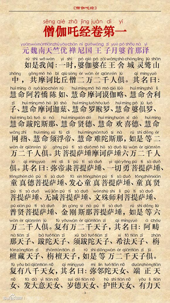 《僧伽吒经》(注音版) 《僧伽吒经》(注音版)