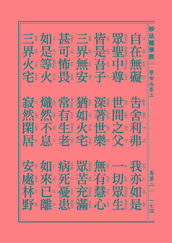 妙法莲华经譬喻品 妙法莲华经譬喻品