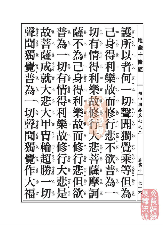 地藏十轮经:福田相品第七之二 地藏十轮经:福田相品第七之二