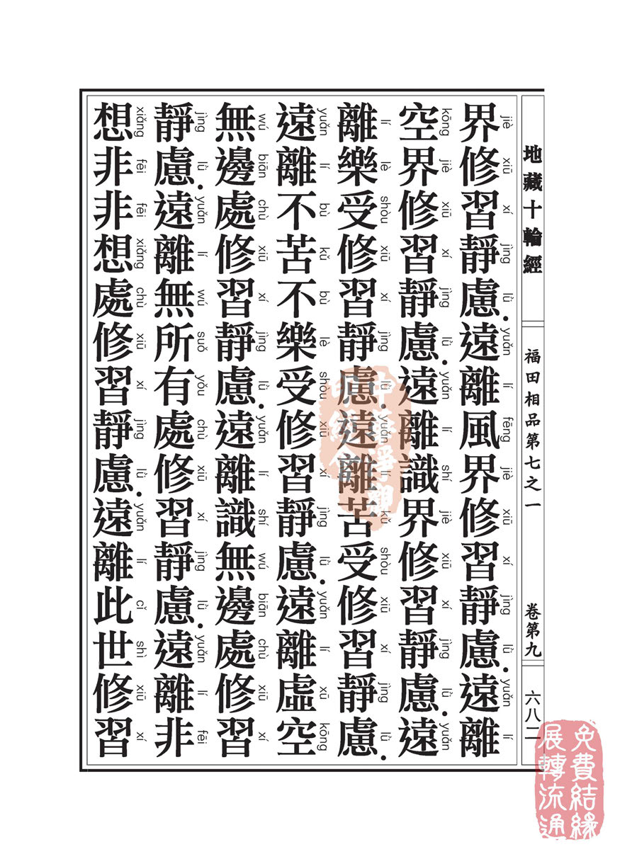 地藏十轮经:福田相品第七之一 地藏十轮经:福田相品第七之一