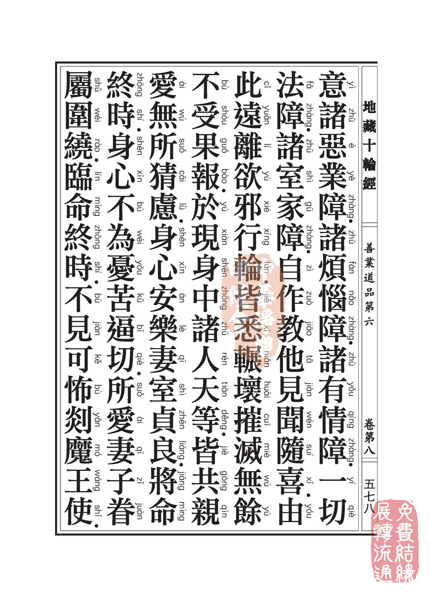 地藏十轮经:善业道品第六之一 地藏十轮经:善业道品第六之一