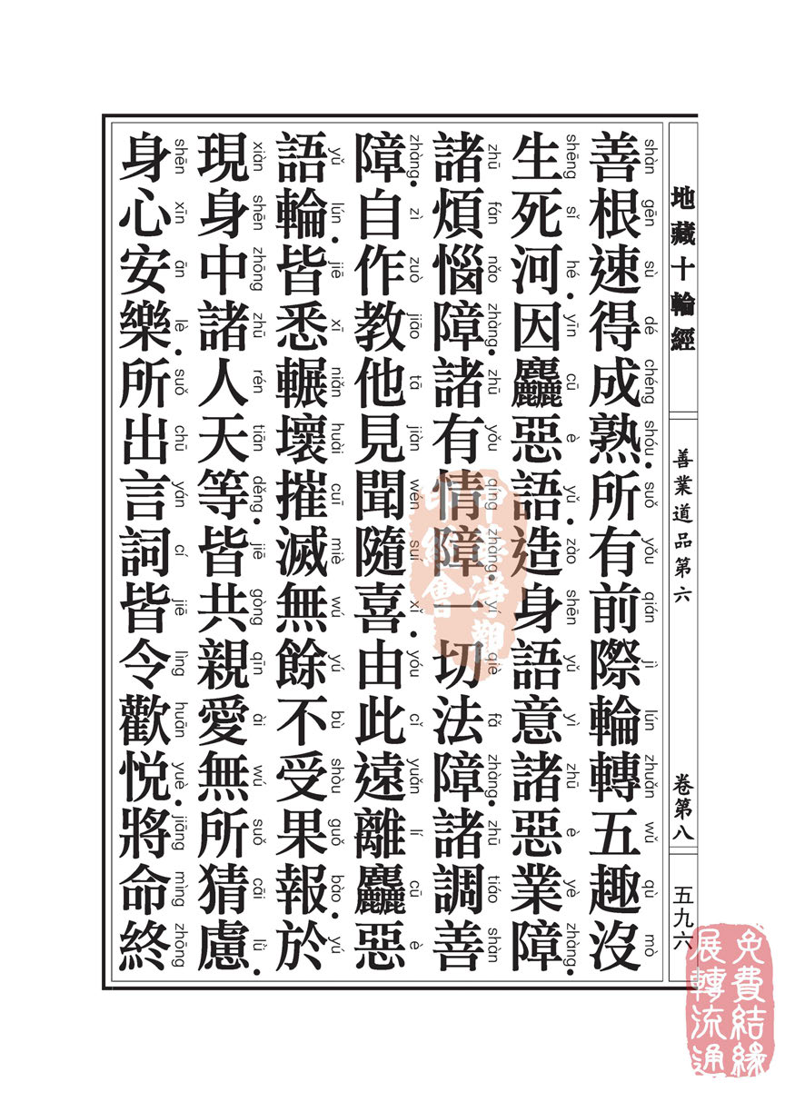 地藏十轮经:善业道品第六之一 地藏十轮经:善业道品第六之一