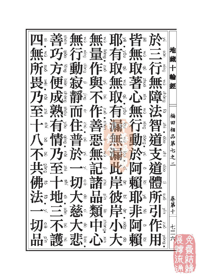 地藏十轮经:福田相品第七之二 地藏十轮经:福田相品第七之二