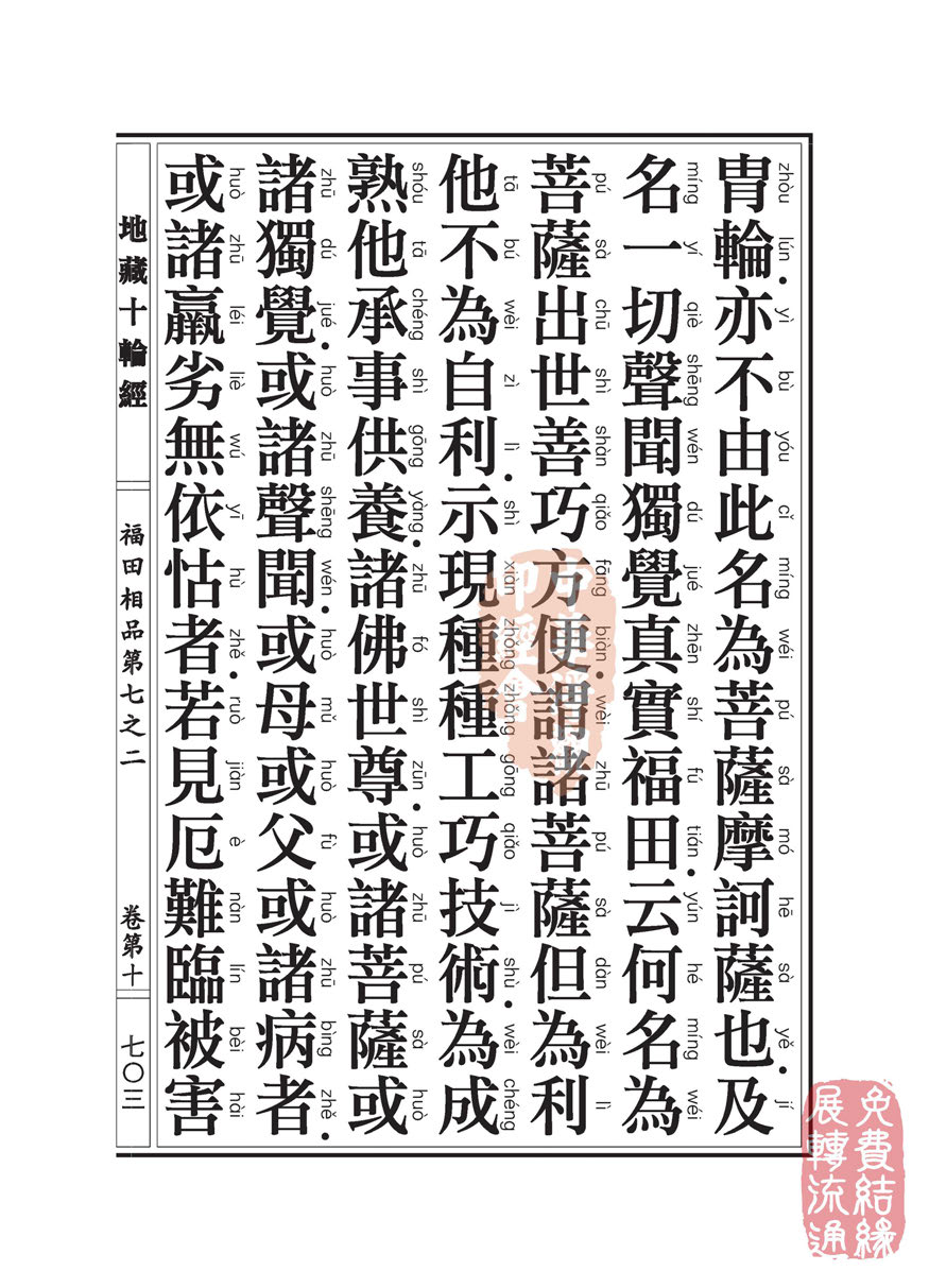 「佛学」地藏十轮经:福田相品第七之二 「佛学」地藏十轮经:福田相品第七之二