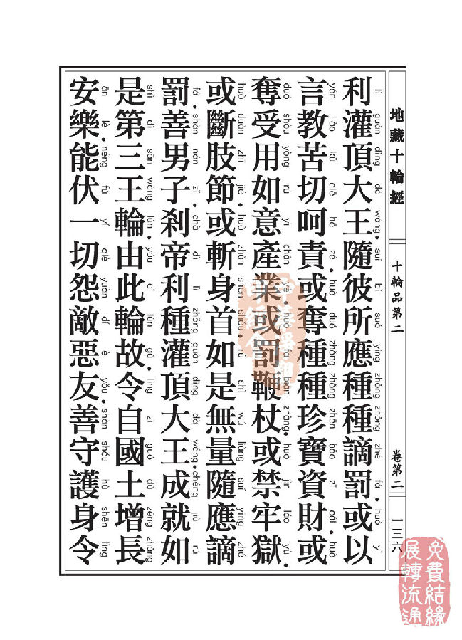 地藏十轮经:十轮品第二 地藏十轮经:十轮品第二