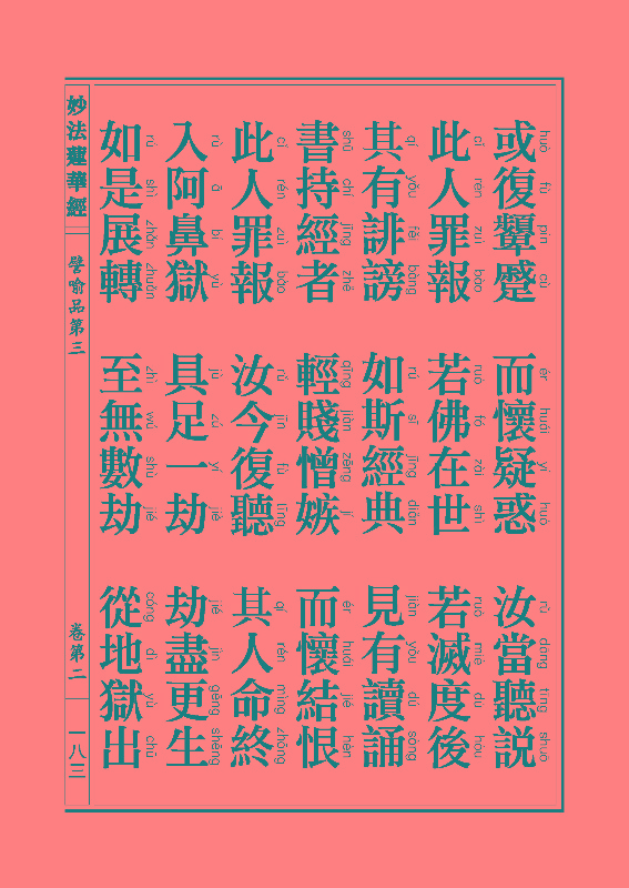 妙法莲华经譬喻品 妙法莲华经譬喻品