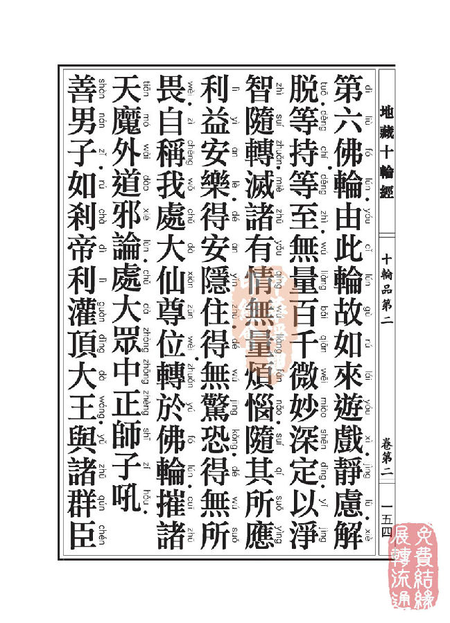 地藏十轮经:十轮品第二 地藏十轮经:十轮品第二