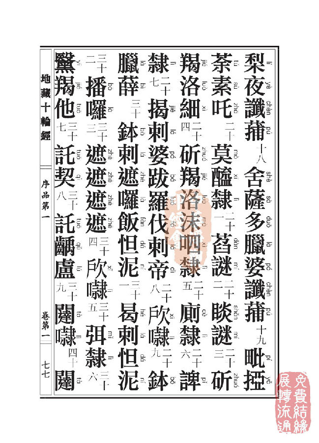 地藏十轮经:序品第一 地藏十轮经:序品第一