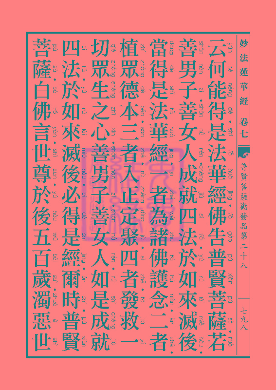 妙法莲华经:普贤菩萨劝发品第二十八 妙法莲华经:普贤菩萨劝发品第二十八