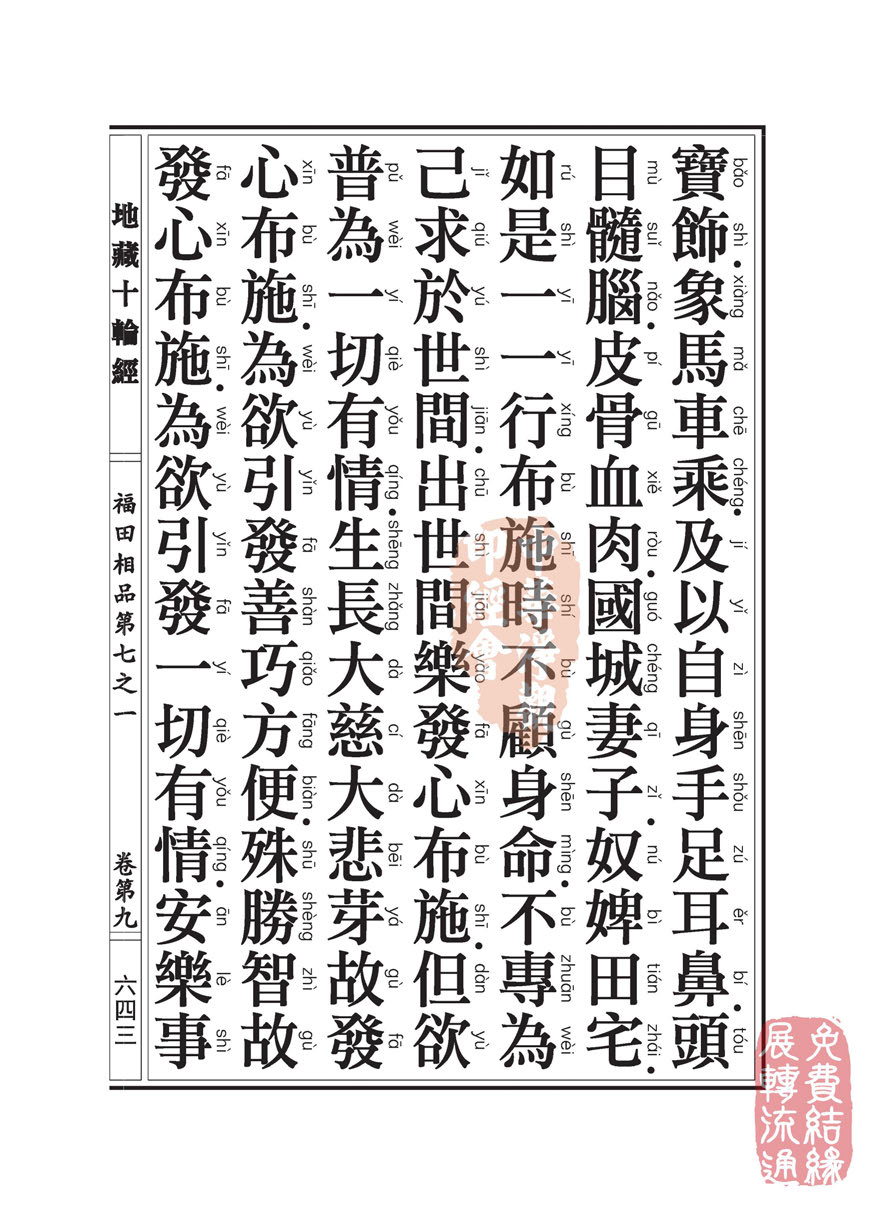 地藏十轮经:福田相品第七之一 地藏十轮经:福田相品第七之一