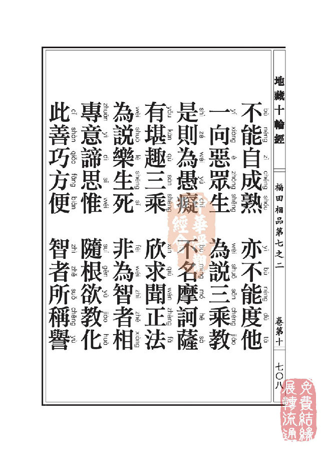 地藏十轮经:福田相品第七之二 地藏十轮经:福田相品第七之二