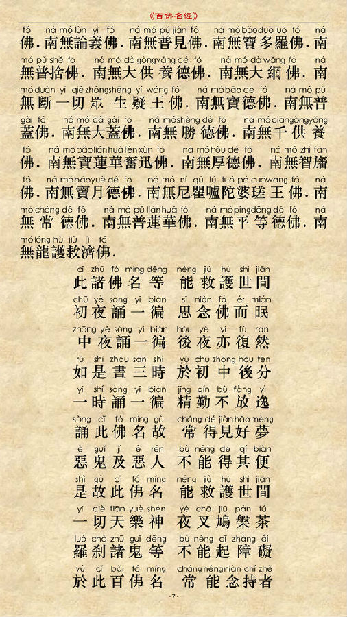 《百佛名经》简体注音图贴(更新版) 《百佛名经》简体注音图贴(更新版)