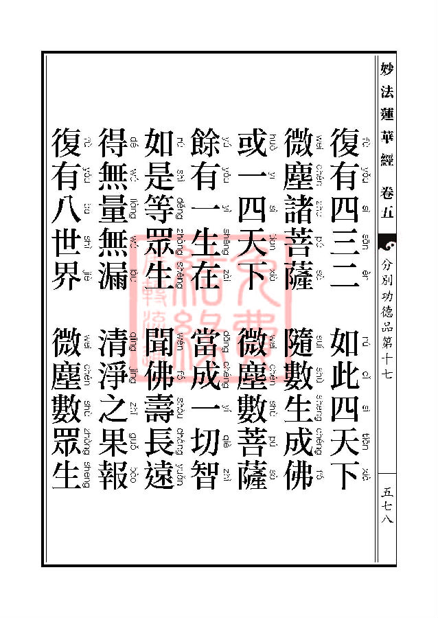 妙法莲华经：分别功德品第十七