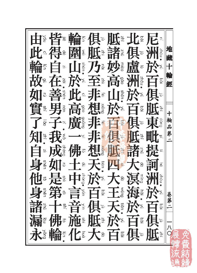地藏十轮经:十轮品第二 地藏十轮经:十轮品第二