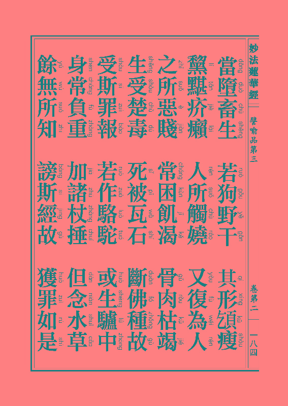 妙法莲华经譬喻品 妙法莲华经譬喻品