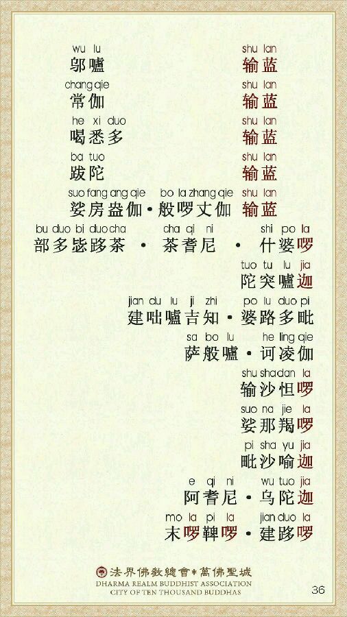 《楞严咒》宣化上人注音精美版