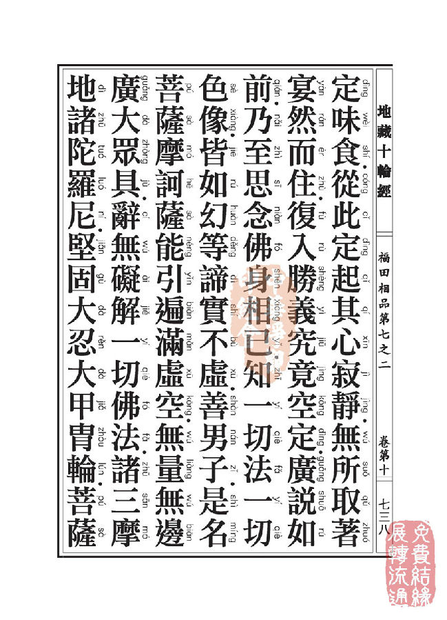 地藏十轮经:福田相品第七之二 地藏十轮经:福田相品第七之二
