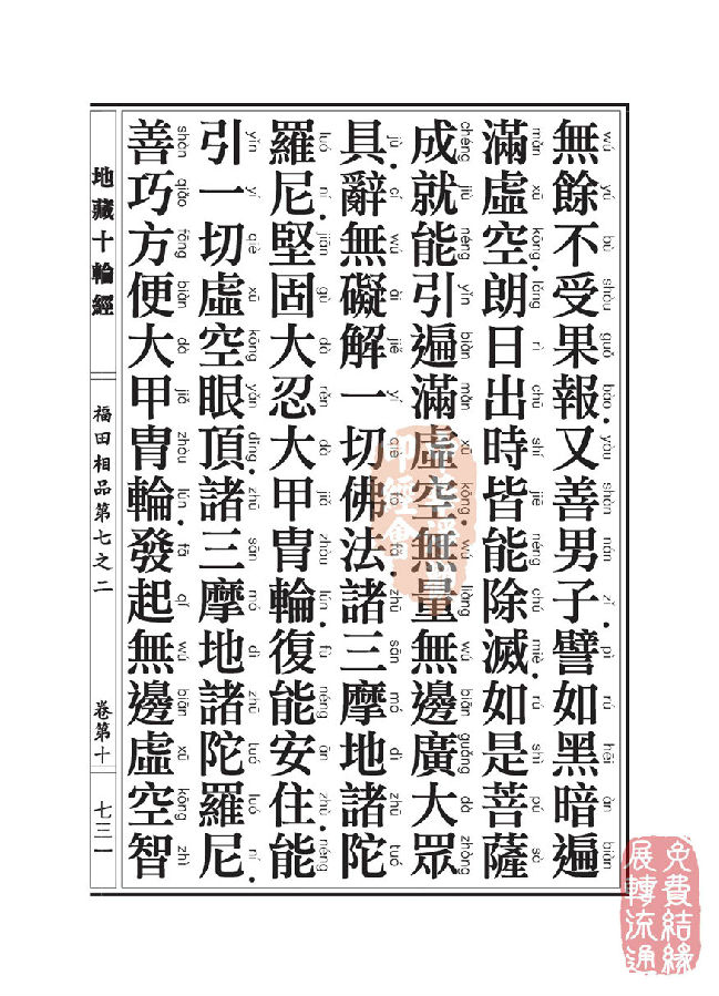 地藏十轮经:福田相品第七之二 地藏十轮经:福田相品第七之二