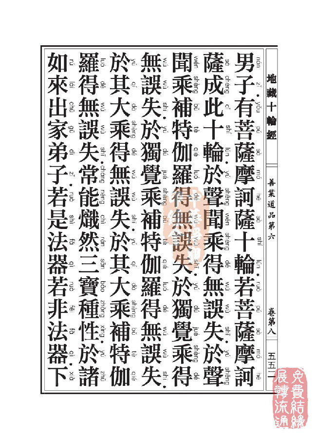 地藏十轮经：善业道品第六之一