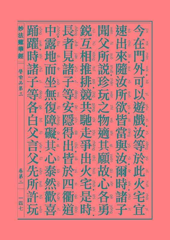 妙法莲华经譬喻品 妙法莲华经譬喻品