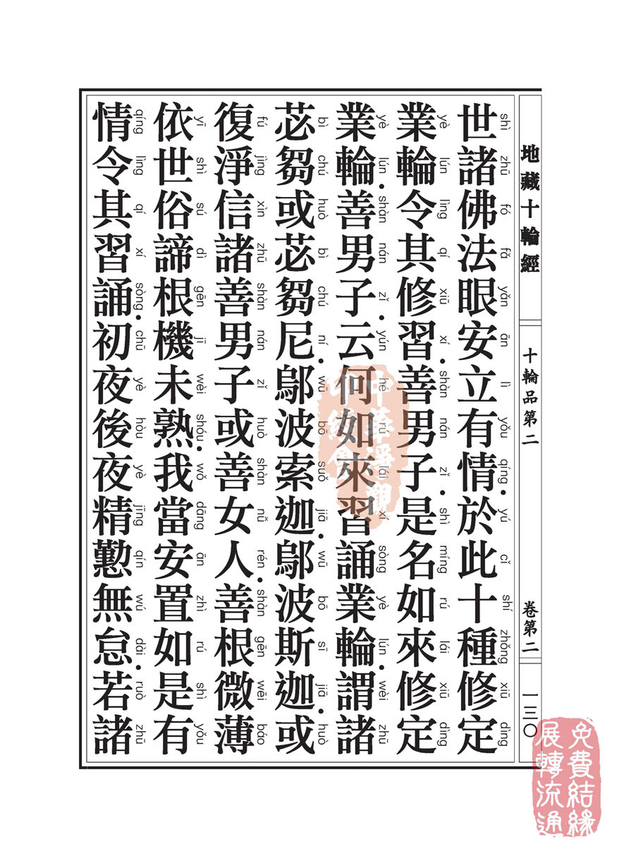 地藏十轮经:十轮品第二 地藏十轮经:十轮品第二