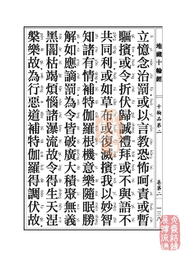 地藏十轮经:十轮品第二 地藏十轮经:十轮品第二