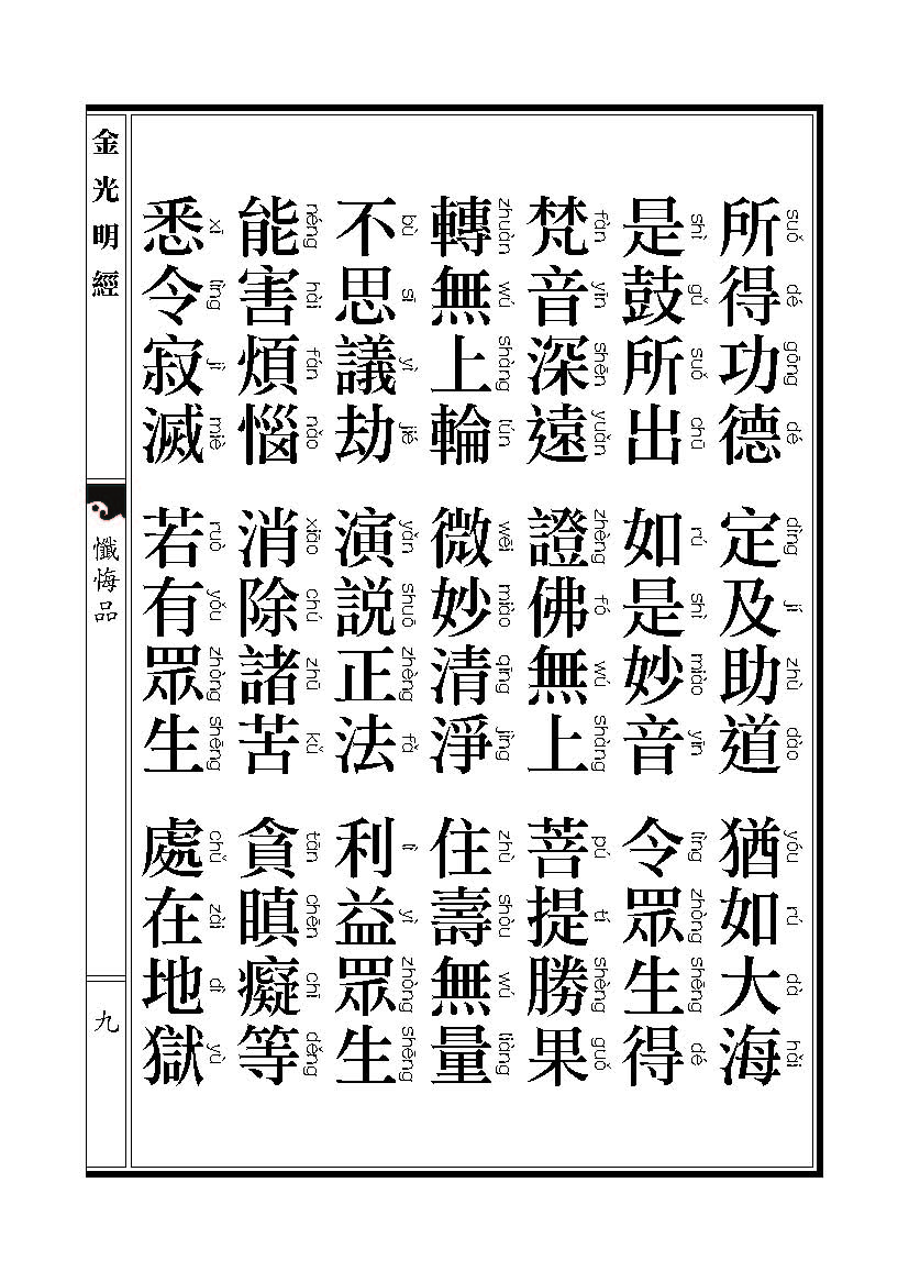 「金光明经」《金光明经》忏悔品 「金光明经」《金光明经》忏悔品