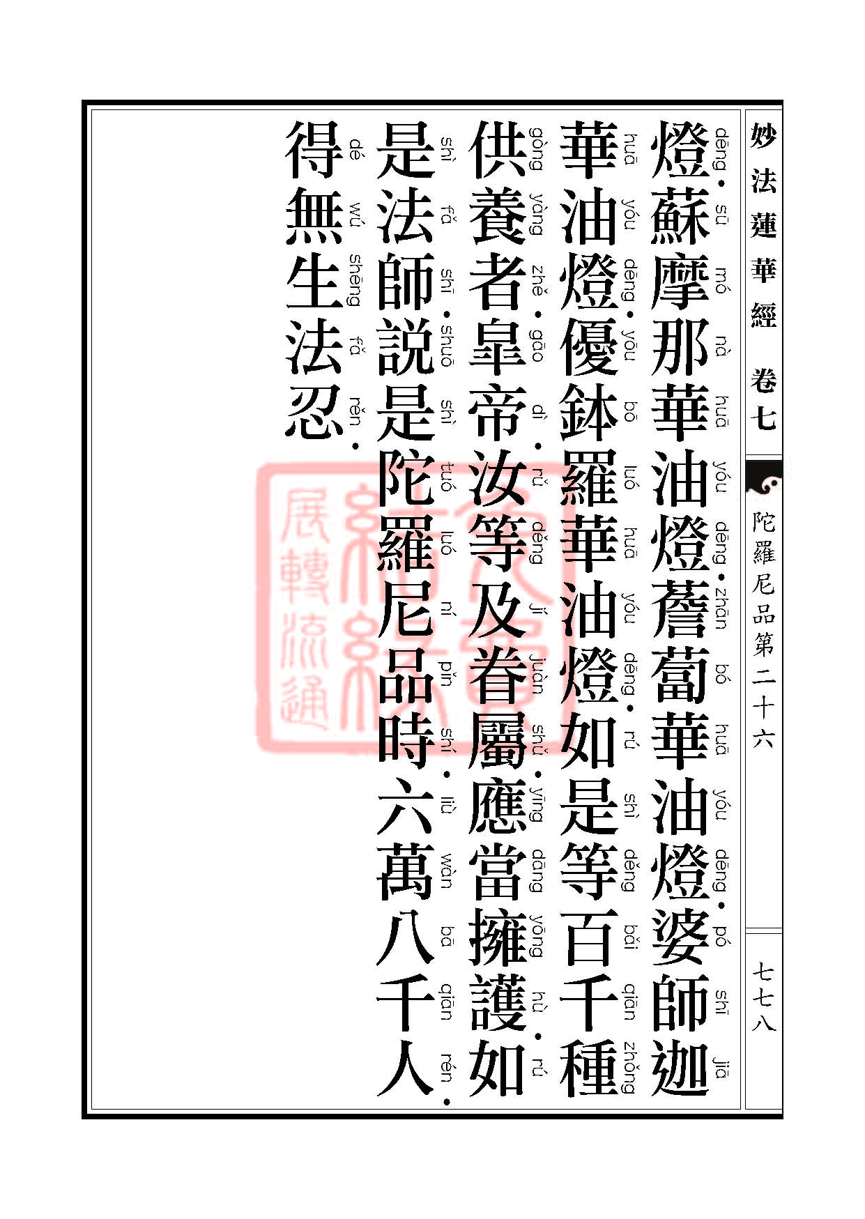《妙法莲华经》:陀罗尼品第二十六 《妙法莲华经》:陀罗尼品第二十六