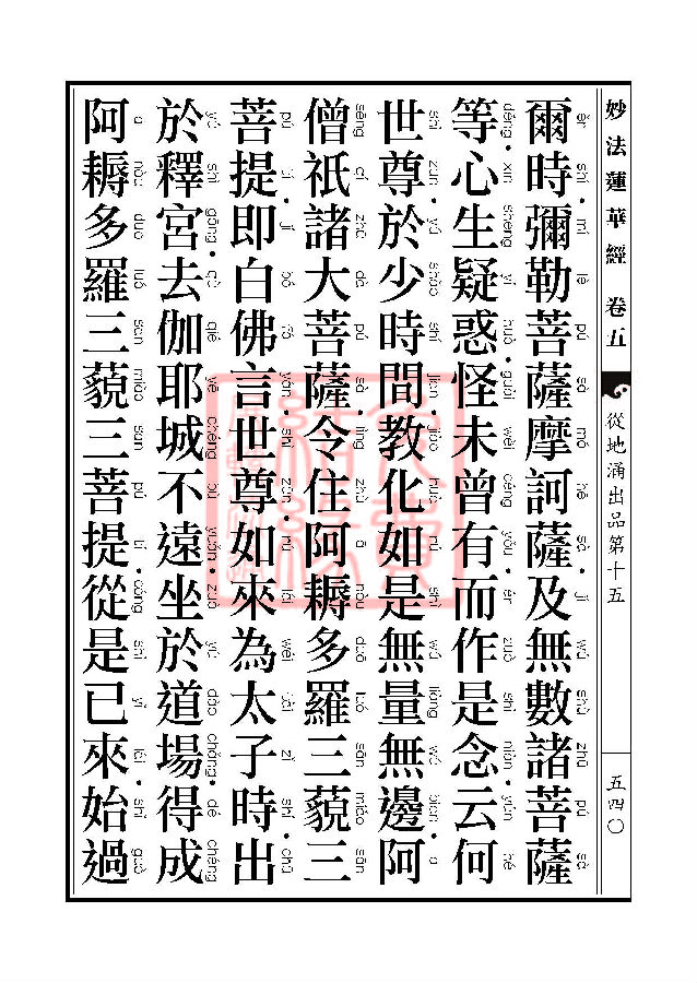 妙法莲华经：从地涌出品第十五