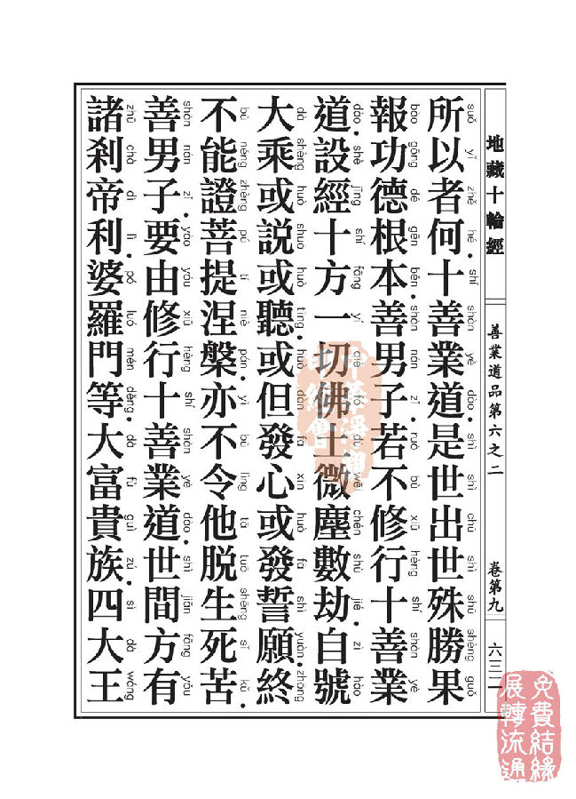 地藏十轮经:善业道品第六之二 地藏十轮经:善业道品第六之二
