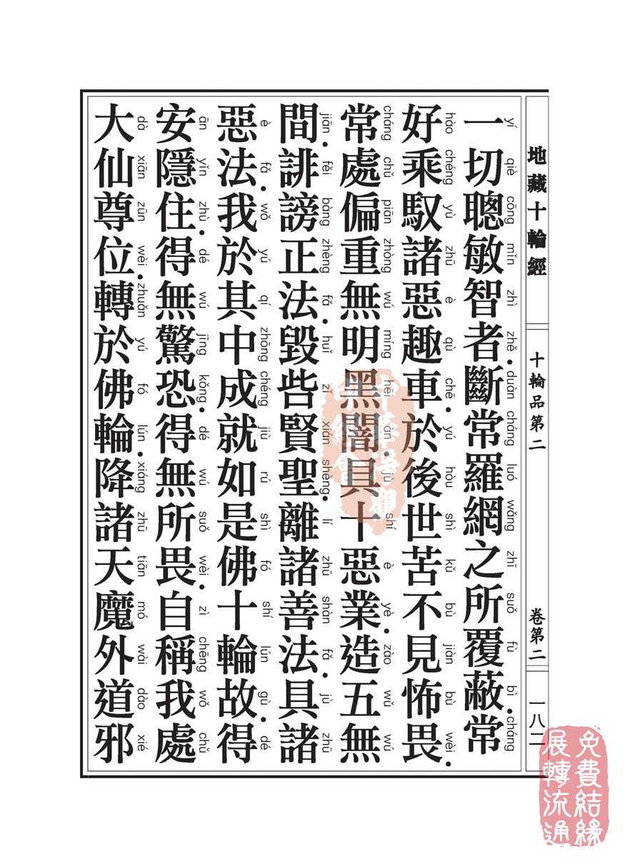 地藏十轮经:十轮品第二 地藏十轮经:十轮品第二