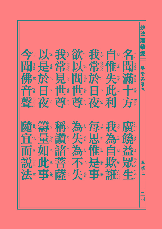 妙法莲华经譬喻品 妙法莲华经譬喻品
