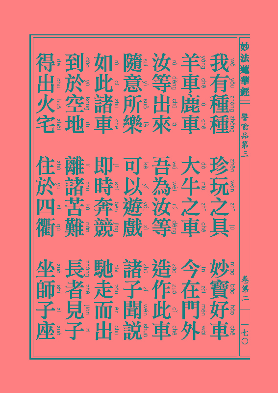 妙法莲华经譬喻品 妙法莲华经譬喻品