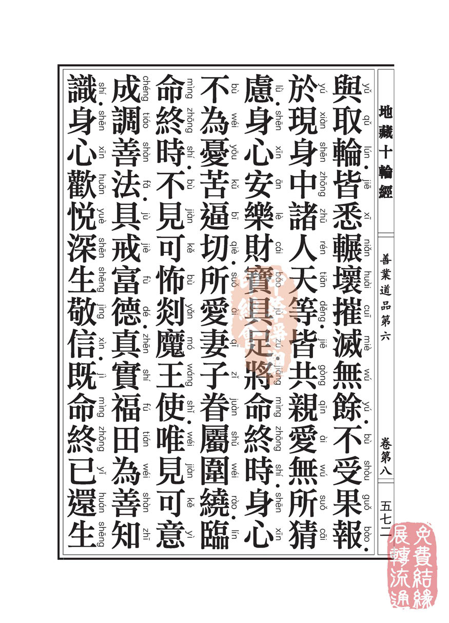 地藏十轮经:善业道品第六之一 地藏十轮经:善业道品第六之一