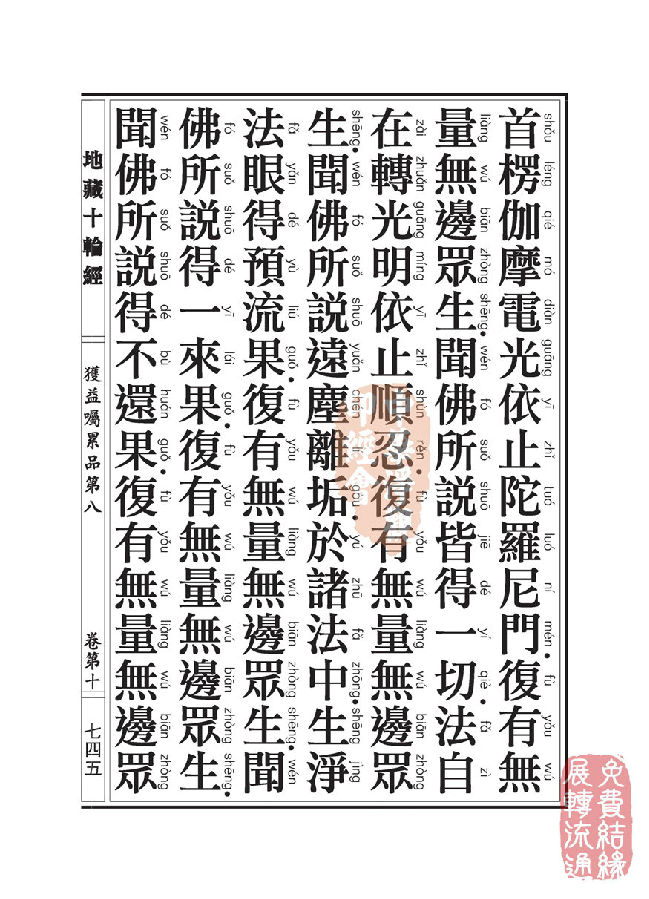 地藏十轮经:获益嘱累品第八 地藏十轮经:获益嘱累品第八