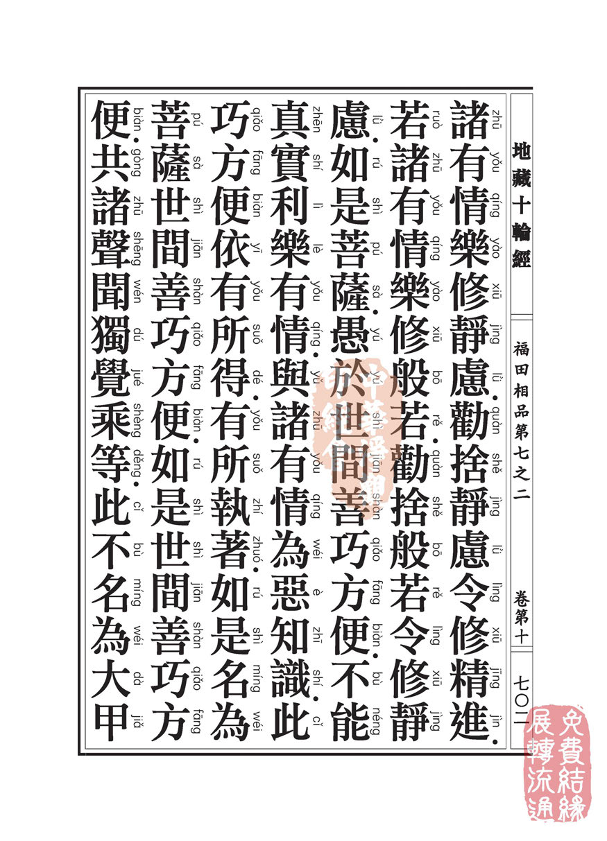 「佛学」地藏十轮经:福田相品第七之二 「佛学」地藏十轮经:福田相品第七之二