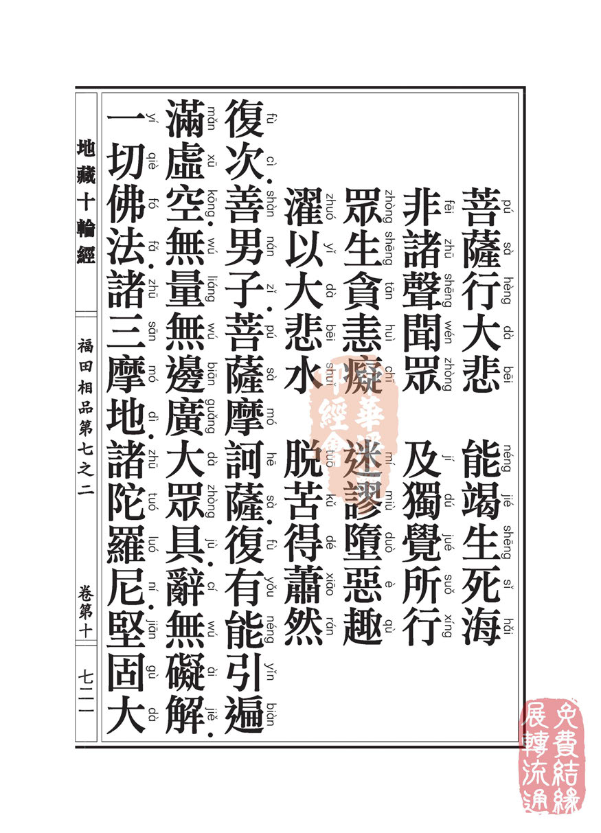 「佛学」地藏十轮经:福田相品第七之二 「佛学」地藏十轮经:福田相品第七之二