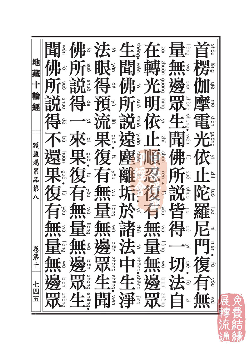 地藏十轮经:获益嘱累品第八 地藏十轮经:获益嘱累品第八