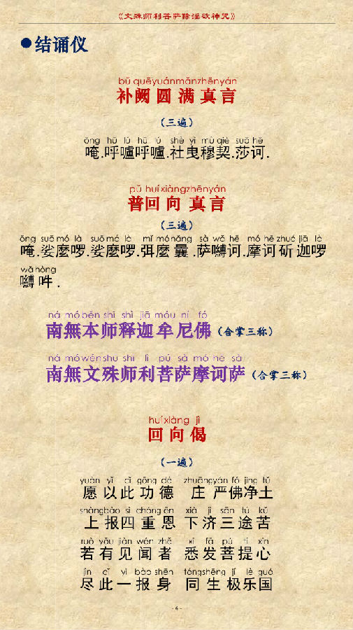 文殊师利菩萨除YIN欲神咒　注音读诵版
