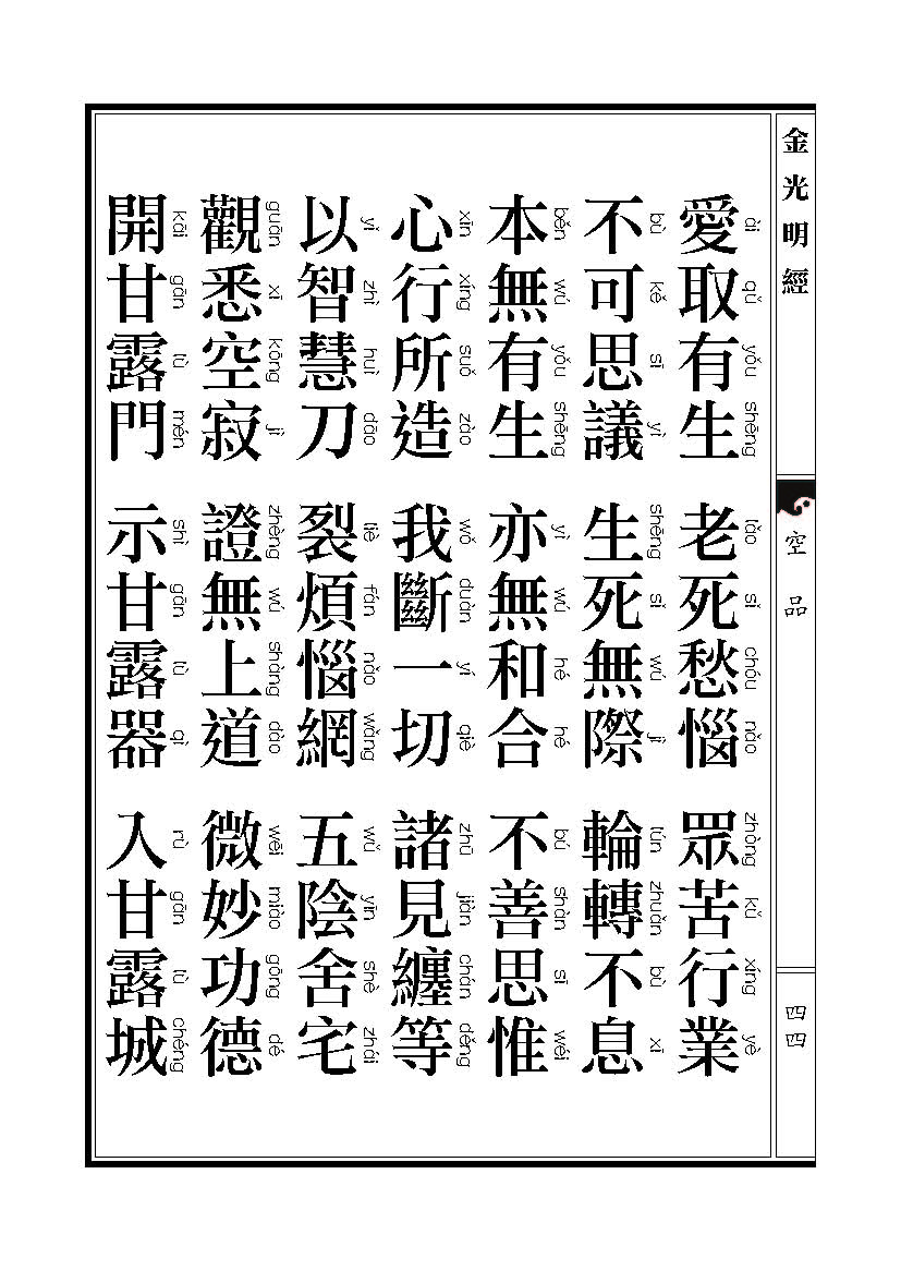 「金光明经」《金光明经》:空品 「金光明经」《金光明经》:空品