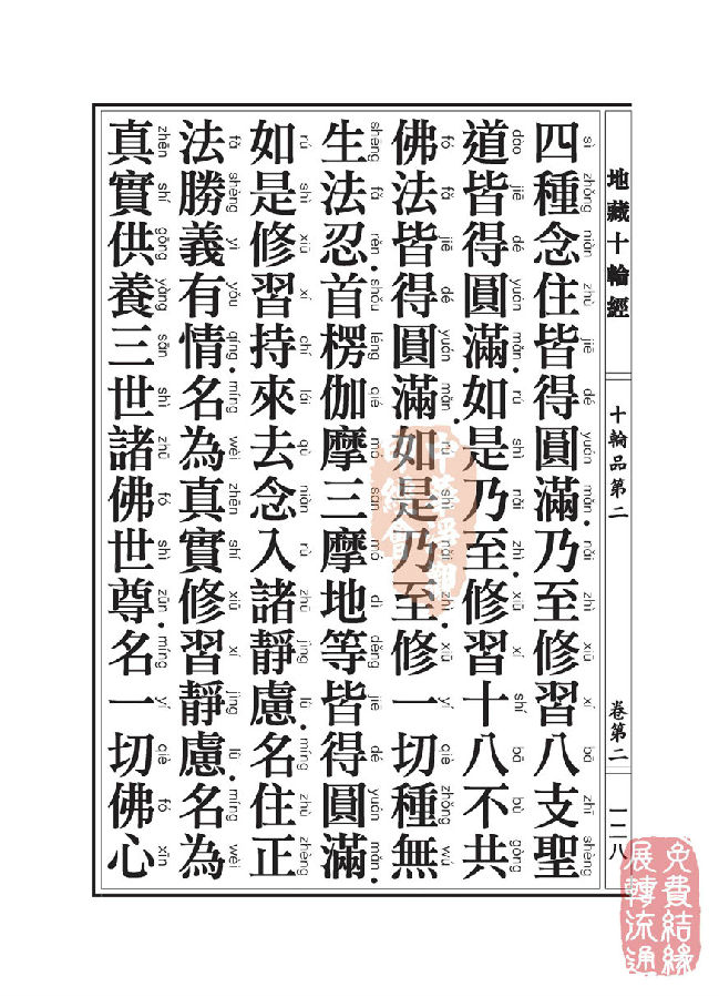 地藏十轮经:十轮品第二 地藏十轮经:十轮品第二