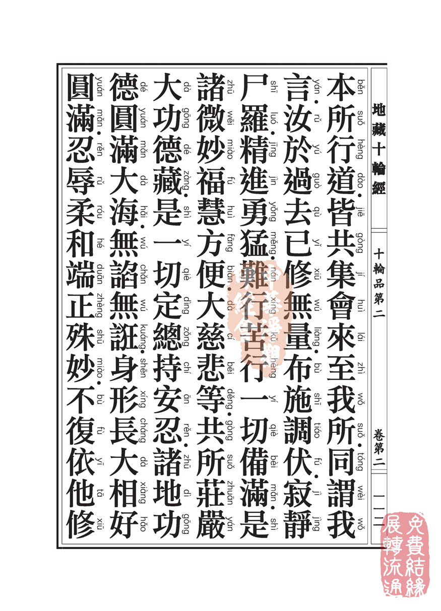 地藏十轮经:十轮品第二 地藏十轮经:十轮品第二