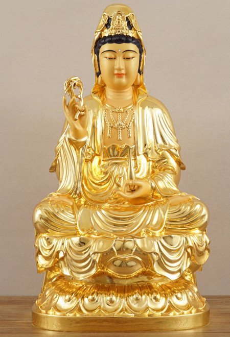 黄铜贴金佛像